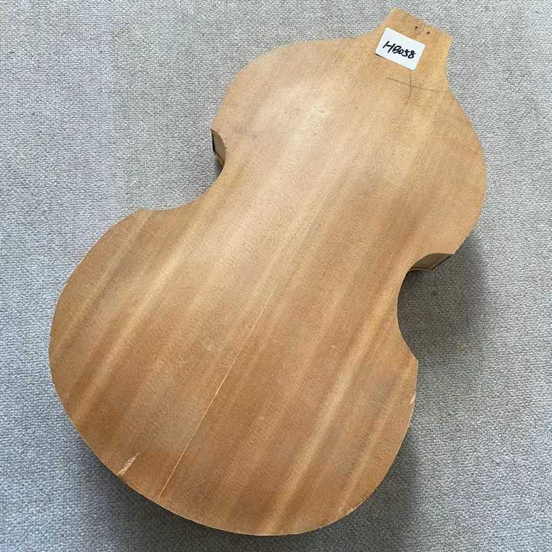 HB058 Semi Hollowbody No Paints Flamed Maple Unfinished Violin Bass Body Genuine and Original Hofner