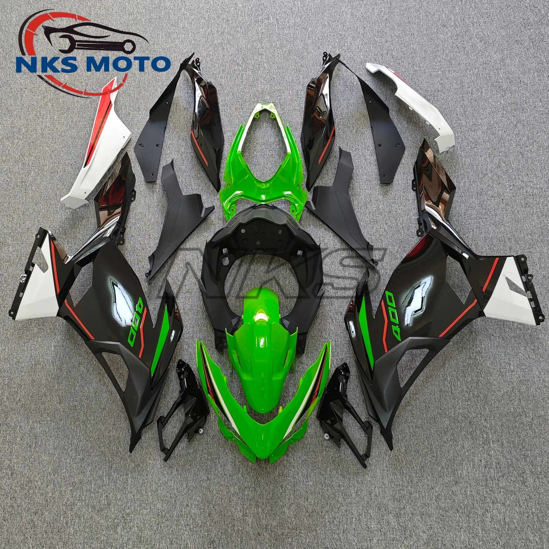 The Motorcycle Fairing kit is Suitable For Ninja400 EX400 ZX400 2018-2024 Fairing Orange White Gray Black Red Blue Yellow