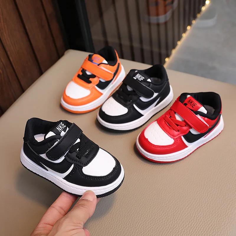 Kids Sneakers New Students Running Sports Shoes Boys Girls Mid-top Board Shoes Baby Casual Soft Bottom Footwear for Kids Flats