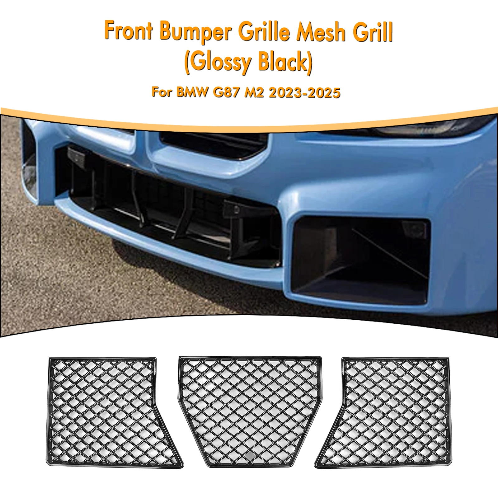 

Передняя центральная нижняя решетка сетчатая защита для BMW G87 M2 2023-2025