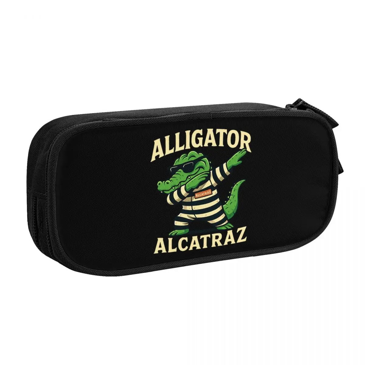 Custom Alligator Alcatraz Evergladees Pencil Case for Boys Gilrs Large Capacity Crocodile Pen Bag Box Stationery