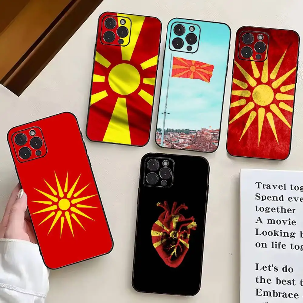 

M-Macedonia Flag-S Phone Case For iPhone 17, 16,15,14,13,12,11 Plus,Pro Max, Others Soft Black Cover