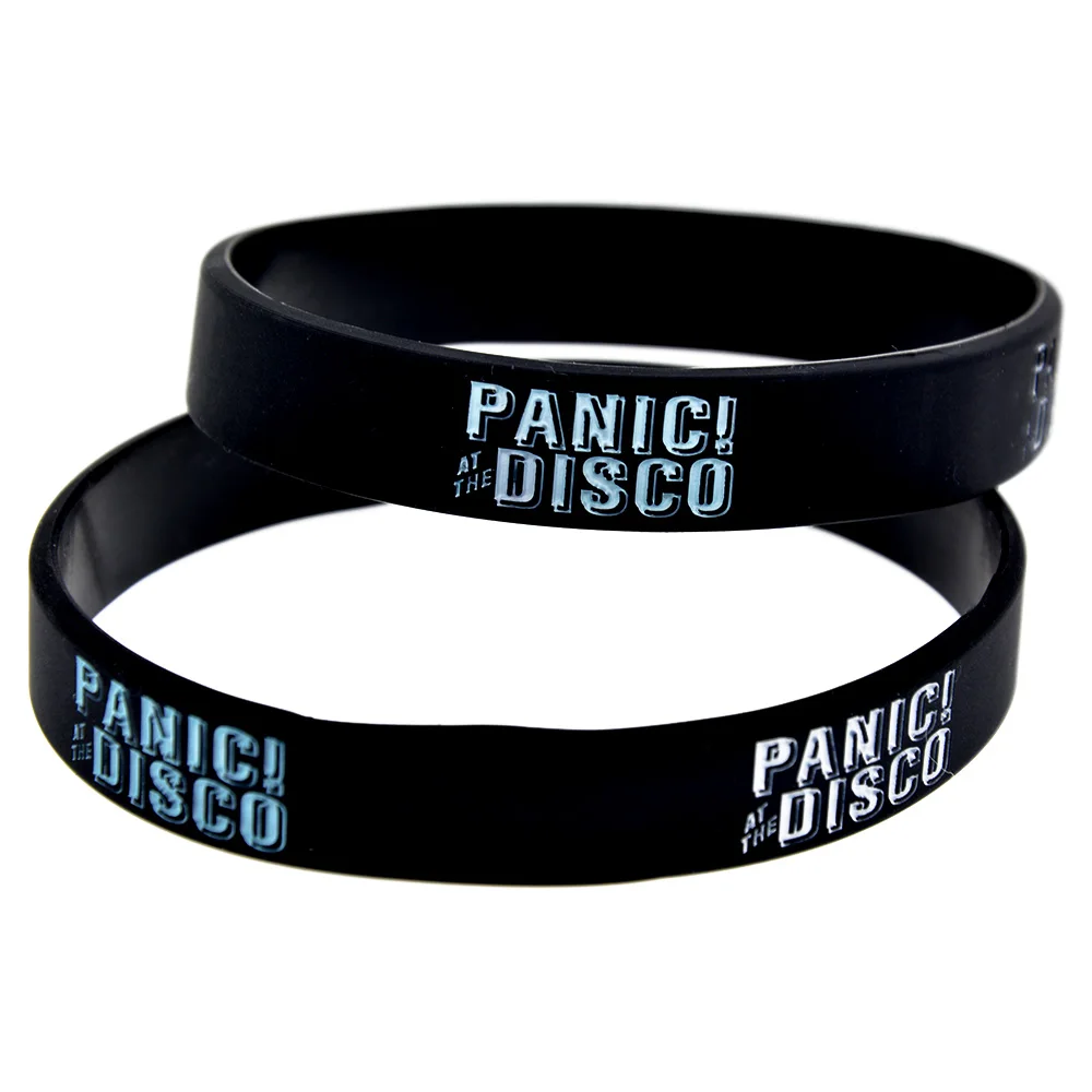 1 PC Panic At The Disco Silicone Bracelet 1/2 Inch Wide Bangle For Music Concert