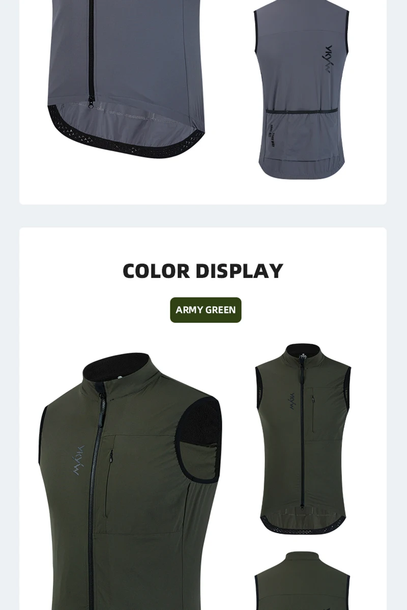 YKYWBIKE Fahrradweste Winter Herbst Wasserdicht Winddicht Herren Fahrrad Thermo Windjacke Rennrad Gilet MTB Fahrradbekleidung – Detail 12