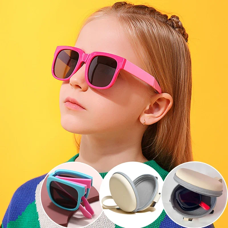 

Foldable Kids Sunglasses Girls Boy Children Fashion Brand Designer Sports Square Sun Shades Eyewears Folding Glasses UV400 Gafas