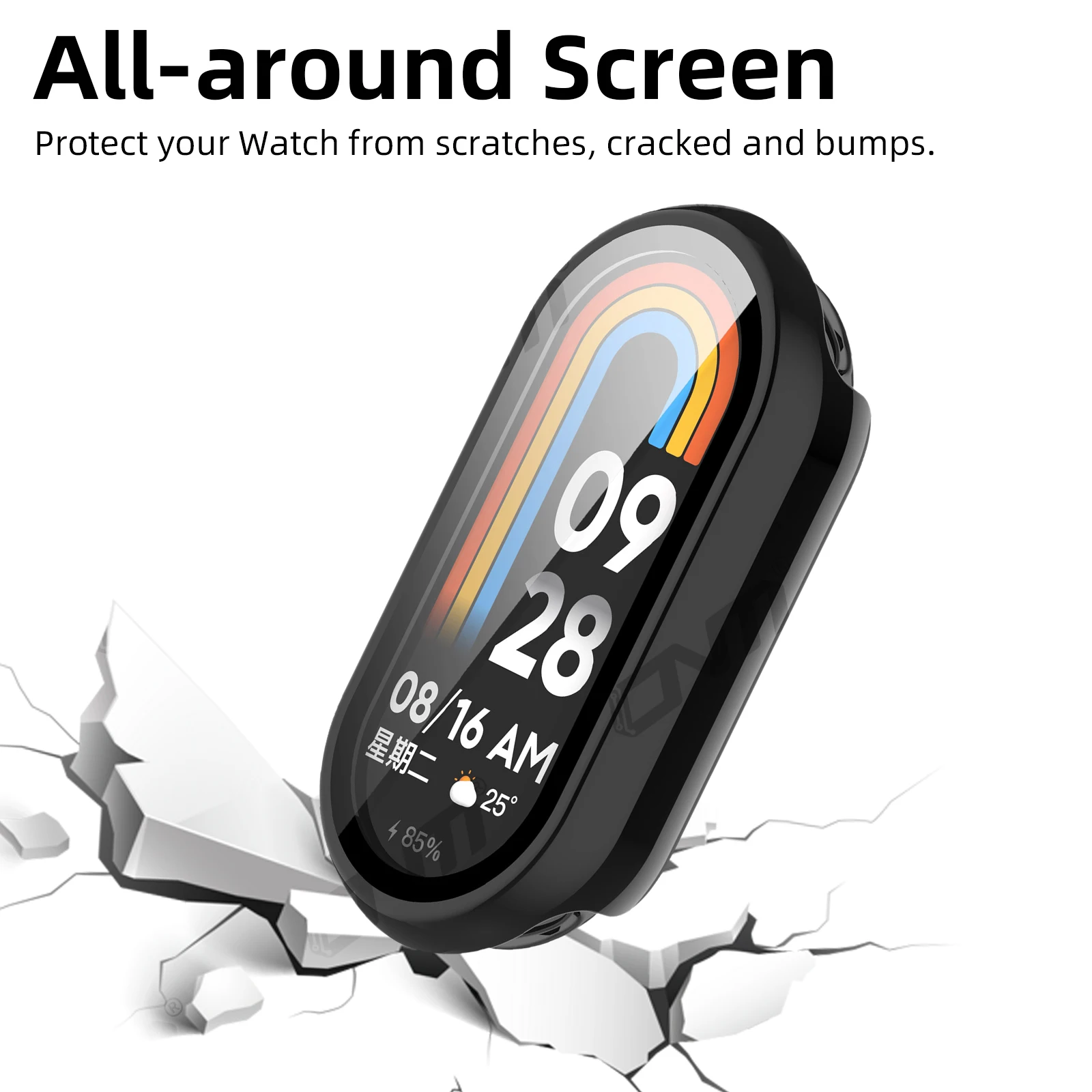 Xiaomi Mi Band 10 용 유리 + 케이스 강화 유리 화면 보호기 및 Mi Ban... - 4