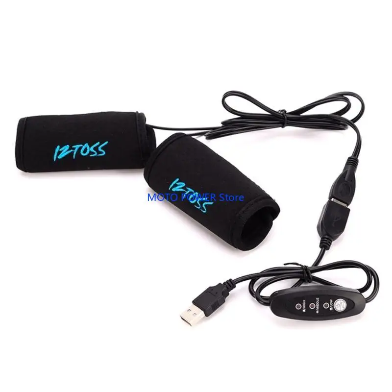 

G7ND USB Heated Handlebar Gloves Hand Warmer for Motorcycle Water Resistant Anti Slip