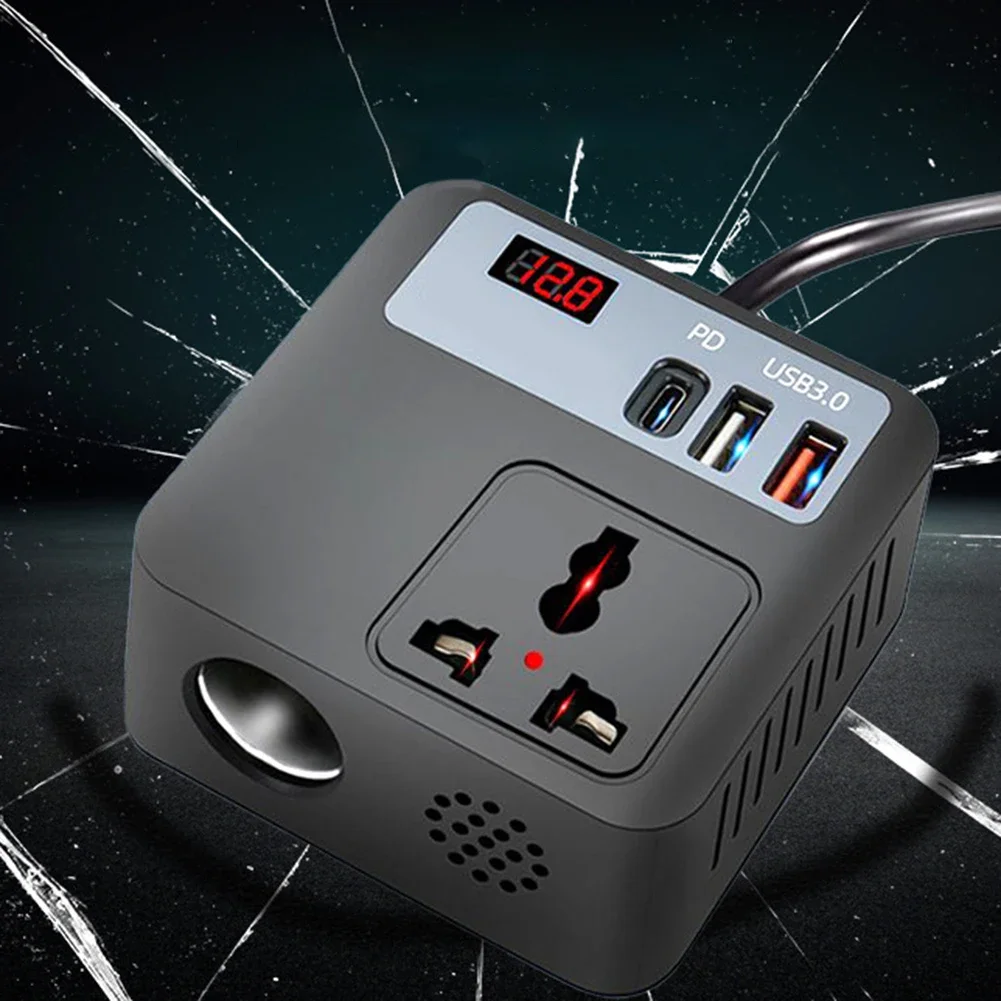 Car Device Power Inverter Voltage Converter DC Power Strip Car Power Inverter Quick Installation Reliable Power Conversion