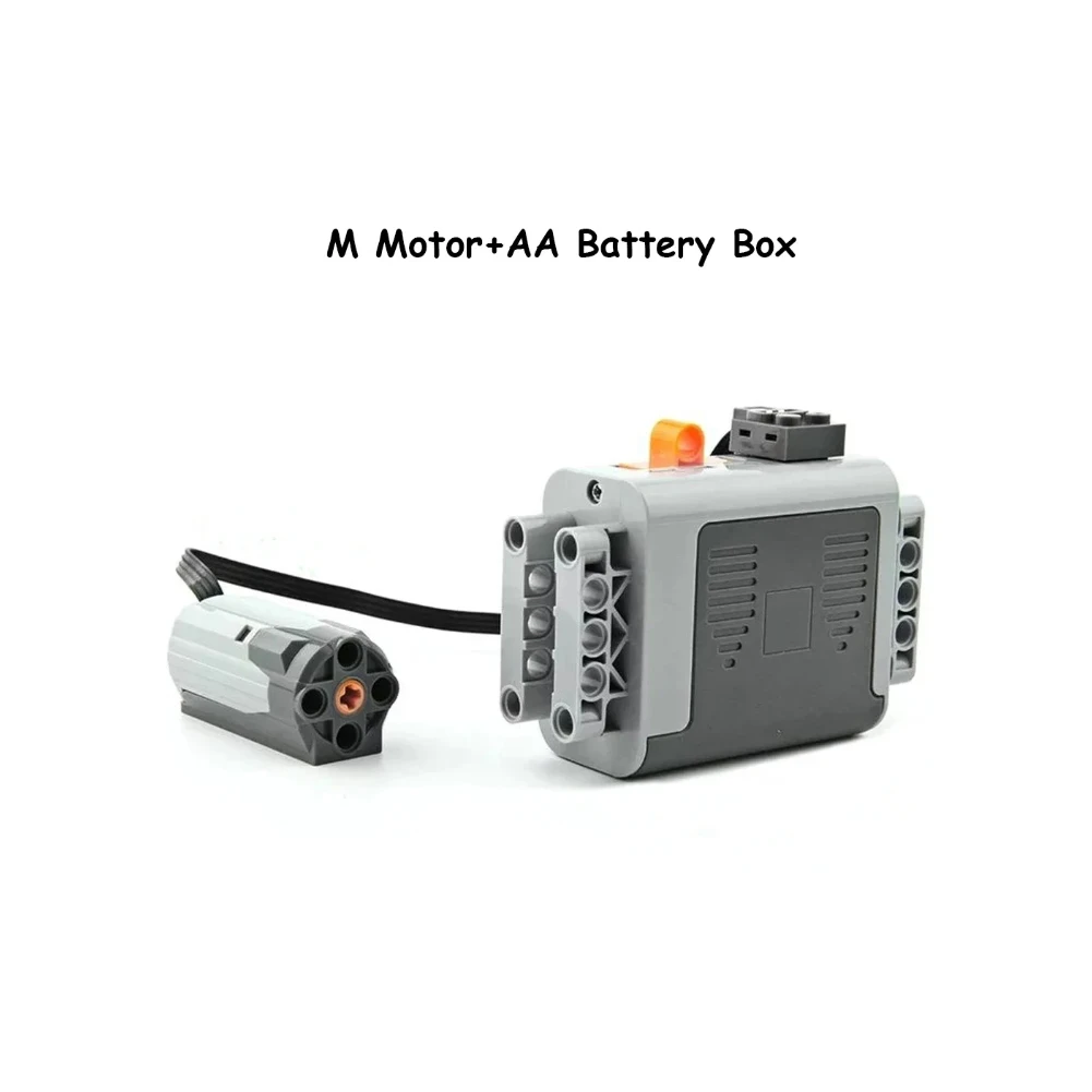 MOC Power Functions Motor Set M Motor AA Battery Box Compatible with Legoeds Building Blocks 8881 8883