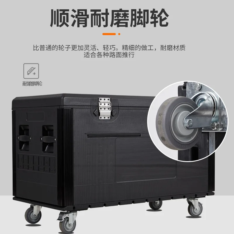 PE  Outdoor Performance LED Large Screen Electronic Display Screen Sub-packing Large Capacity Commercial Air Box with Wheels
