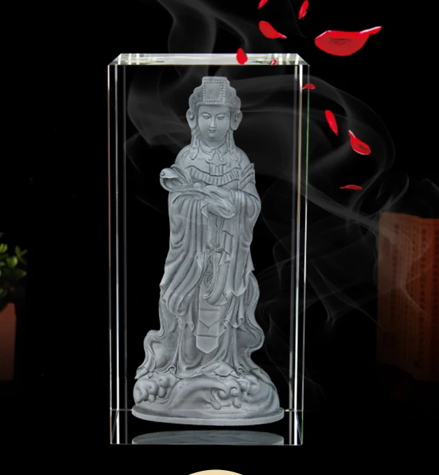 

HOME family efficacious Talisman Protection Mazu Goddess Matsu Goddess of the Sea FENG SHUI FENG SHUI 3D Crystal Figurine