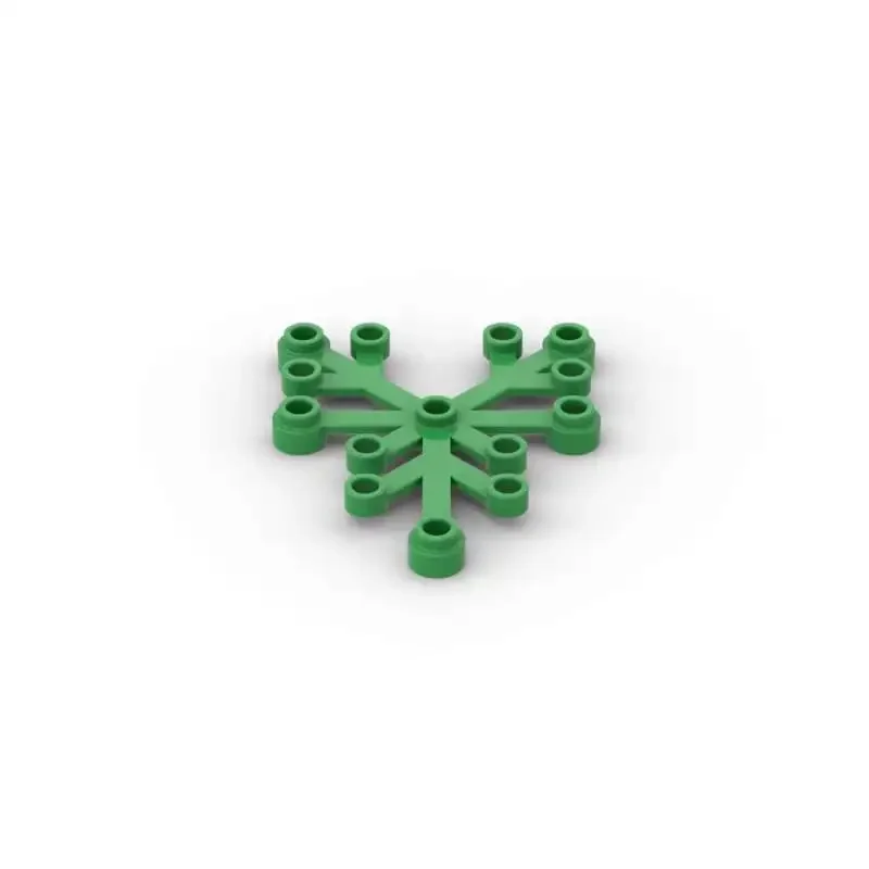 MOC 10PCS Part Bricks 2417 6x5 Plant Leaves Building Blocks Set Botanical Garden Tree Decoration Particle Toys Birthday Kid Gift