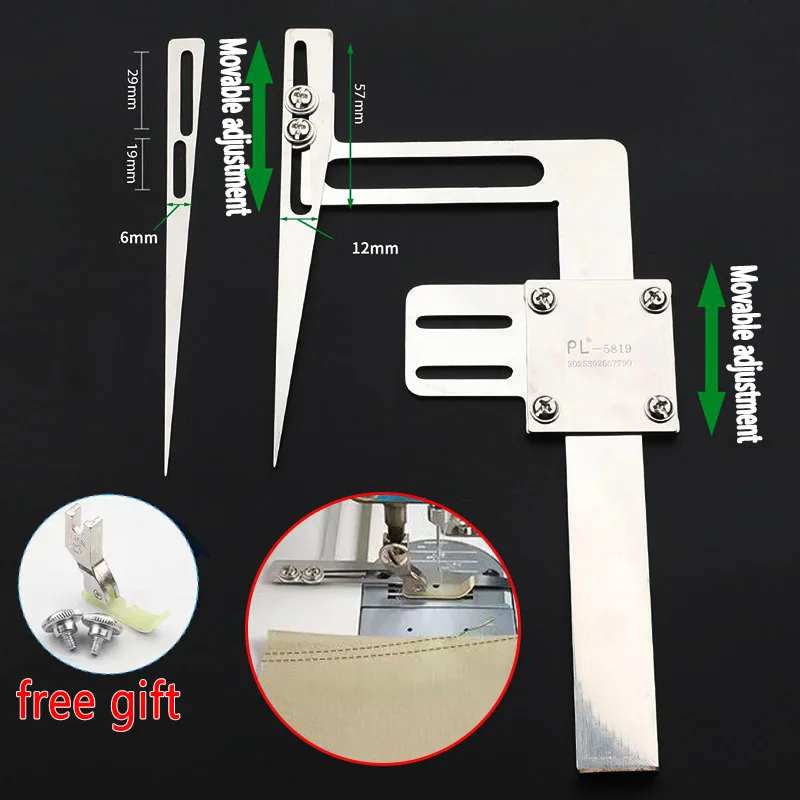 

Lockstitch Sewing Machine Positioning Guide Assistant Tool Piping Binding Hemming Positioning Sidewall Seam Gauge Accessories