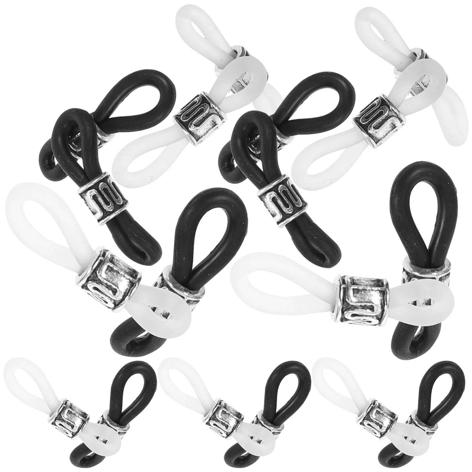 

20 Pcs Glasses Chain Ends Anti Slip Buckle Silicone Connectors Holders Eyewear Parts For Sunglasses Reading Glasses Jewelry