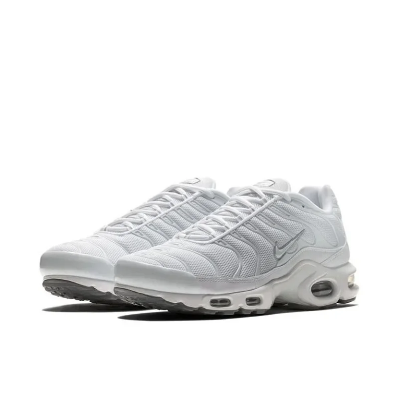 Nike Air Max Plus TN Grey White Classics Men Running Shoes Casual Air Cushion Men Street Sneakers 604133-139