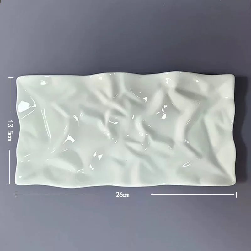 Rectangular Ceramic Watercolor Palette 26x13.8cm Textured Gouache Paint Mixing Tray Artist Painting Art Supplies