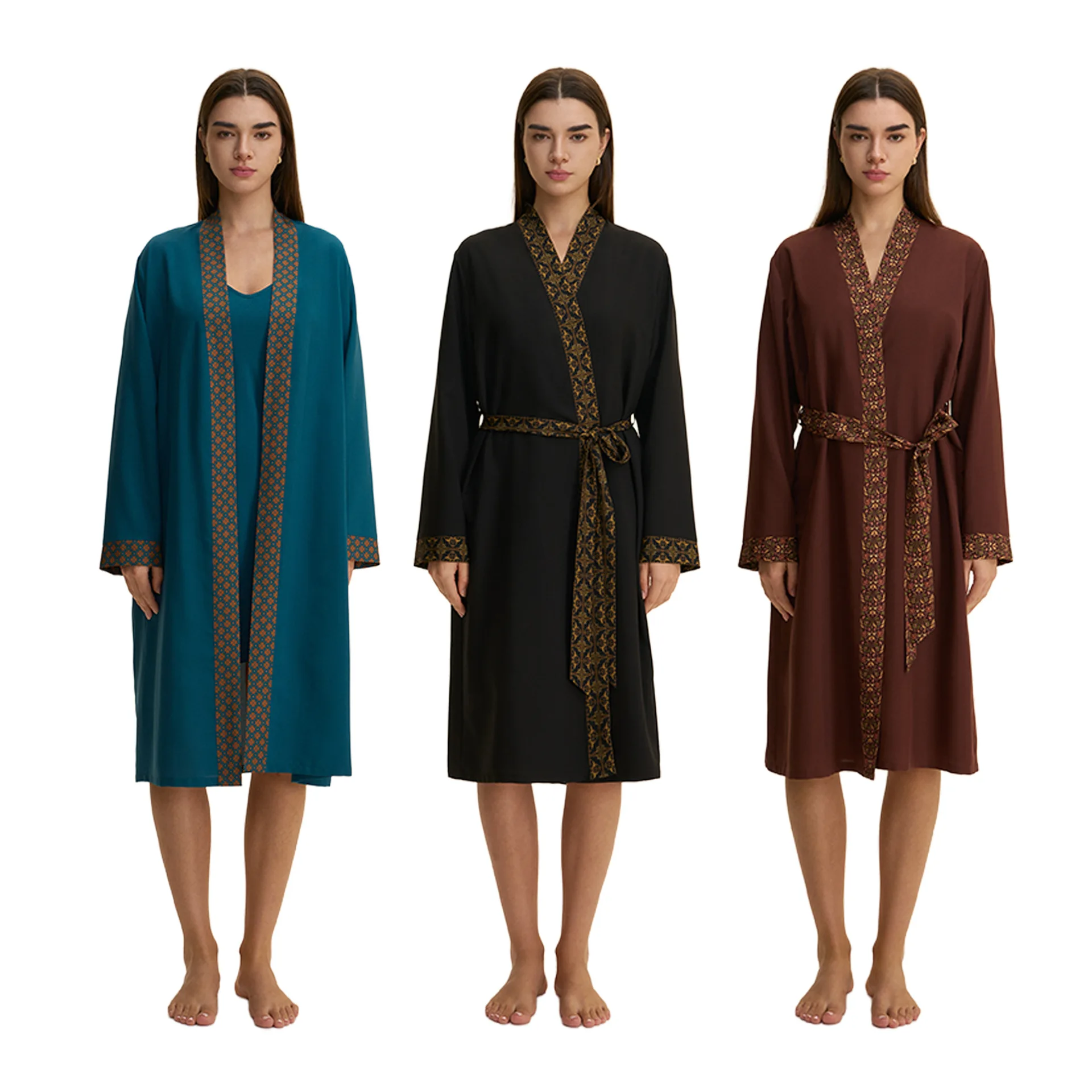 

Female Long Robe Nightgown Set 2026 New Arrive 2PCS Bathrobe Home Dress Sexy Baroque Style Nightwear Lingerie Sleepwear