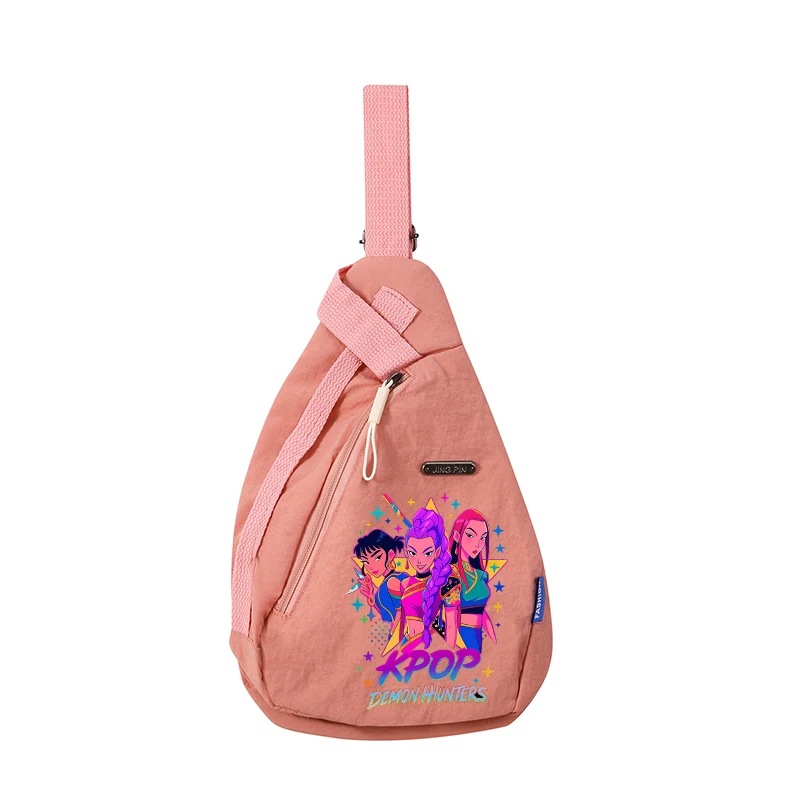 K팝 데몬 헌터즈 여성용 체스트 팩 영화 소녀 크로스바디 스포츠 패니 팩 숄더백 어린이 백팩 야외 벨트 범백