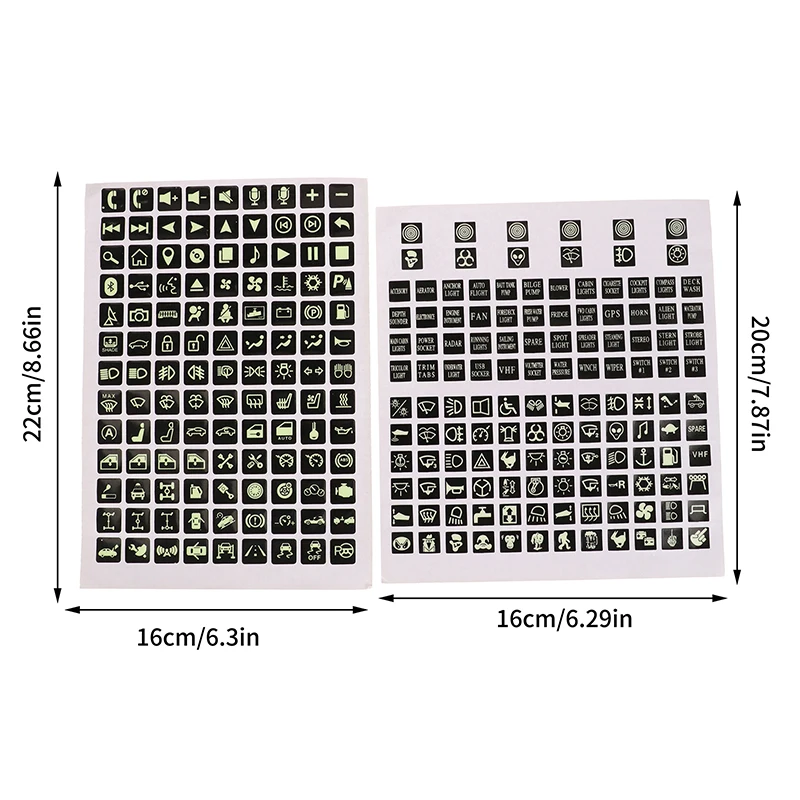 Adesivo pulsante luminoso per auto decalcomanie fluorescenti interruttore di sicurezza adesivi automobilistici decorazione notte incandescente