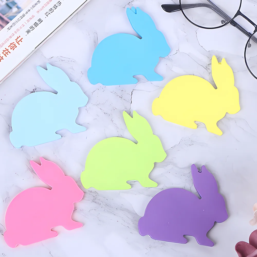 Korean Novelty Cute Rabbit Bunny Sticky Notes Memo Pads Paper Index Tab Post Notepad Funny Girl Kids Stationery Checklist Agenda