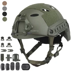 Caschi Airsoft FAST PJ Combattimento tattico esterno Wargame Caschi sportivi protettivi Caccia CS Paintball Casco semi coperto