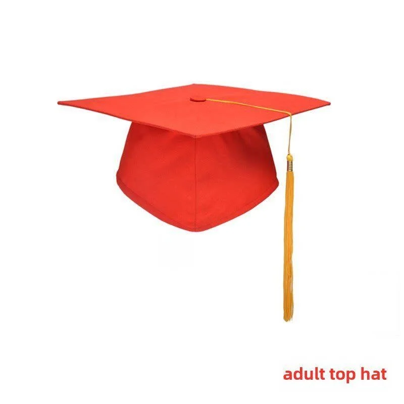 Adult Graduation Cap Bachelor's Degree Cap Master's Degree Cap Doctoral Degree Cap Cotton Summer Hat Flat Top for Men