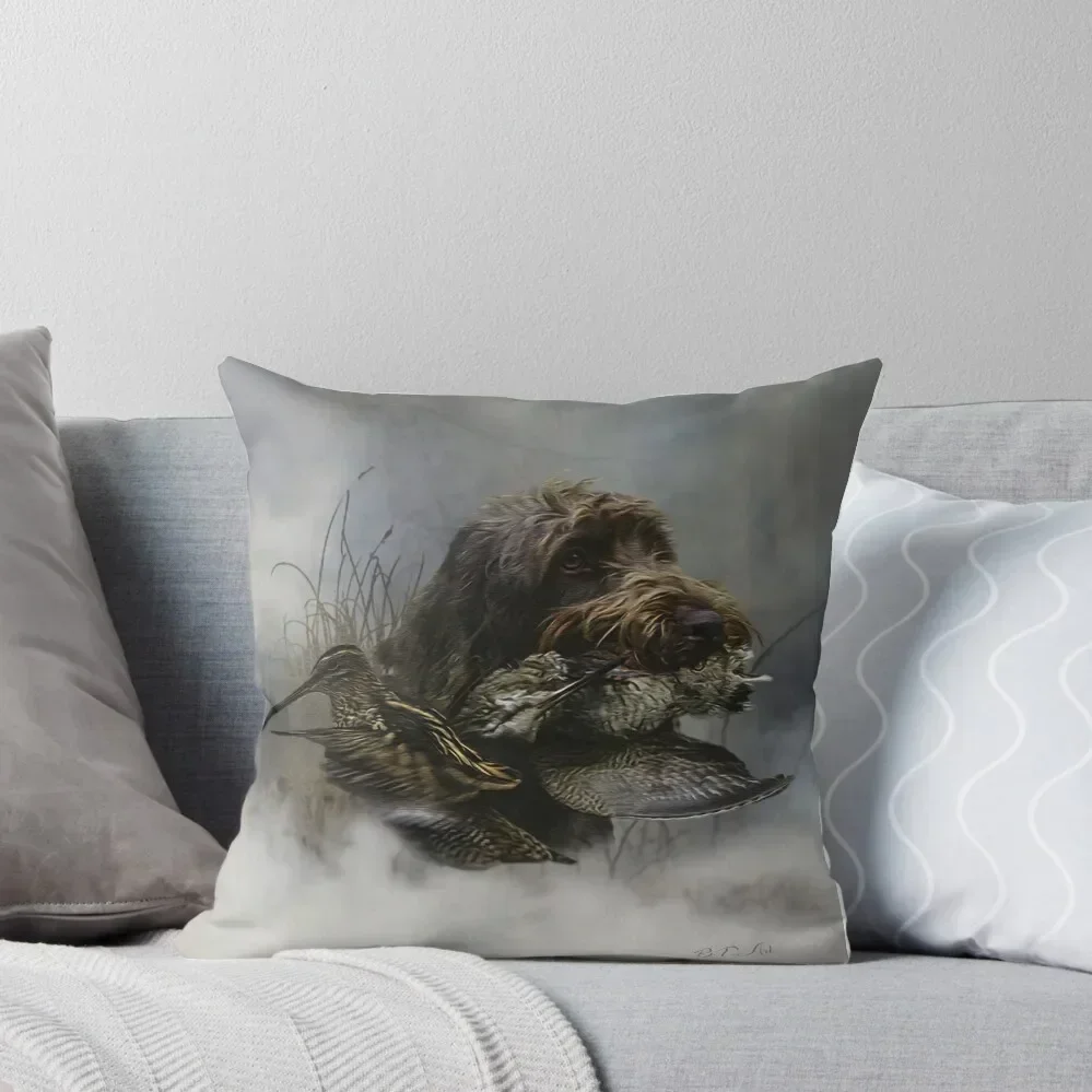 

Wirehaired Pointing Griffon , Woodcock hunting Throw Pillow Pillowcases Bed Cushions anime girl pillow