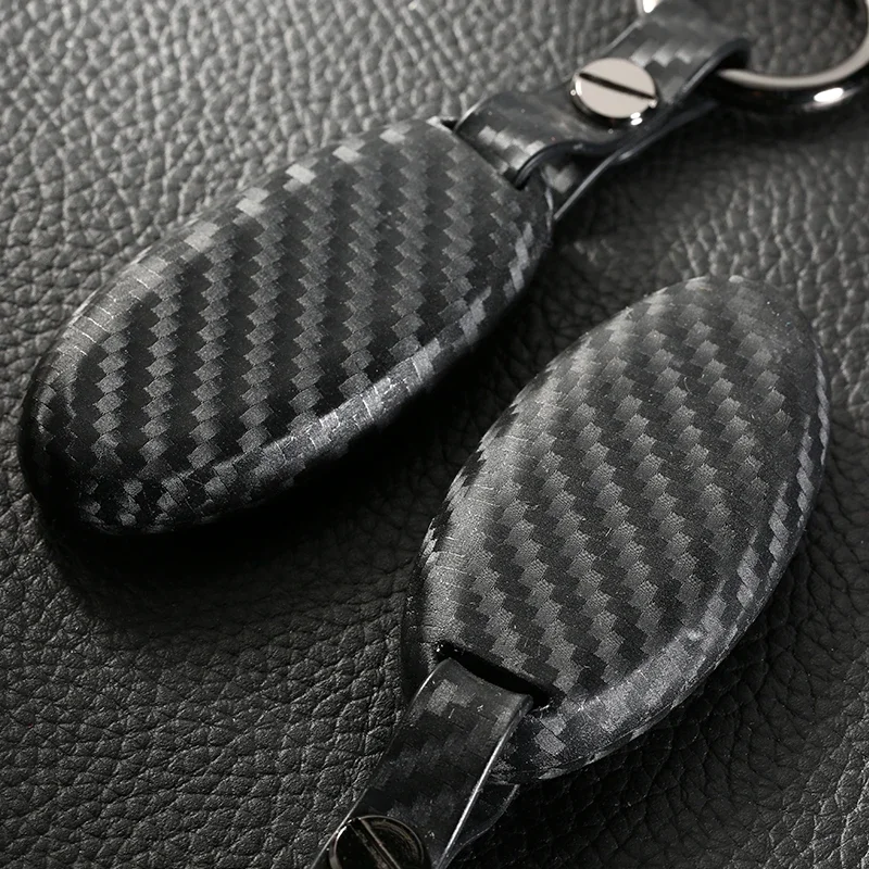 

Peacekey Carbon Fiber Key Case Cover Holder For Nissan Tiida Sunny Teana X-Trail Rogue T31 T32 Livina Qashqai March For Infiniti