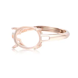 Ring Blank for 3x5mm/4x6mm/5x7mm/6x8mm/7x9mm/8x10mm Oval Cabochons Ring Setting 925 Silver Adjustable Ring Component