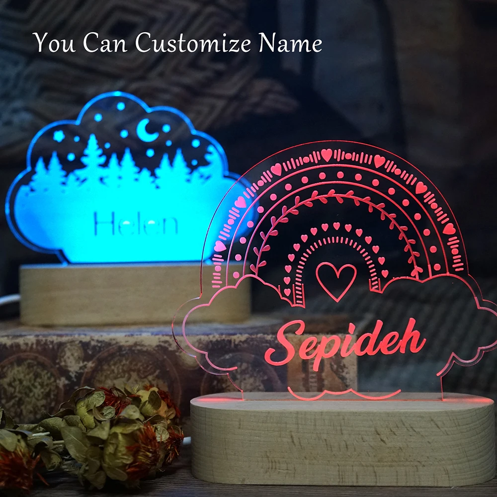 Custom Night Light Kid Night Light with Name Personalized Nursery Gift Baby Shower Gift Newborn Gift 1st Birthday Gift