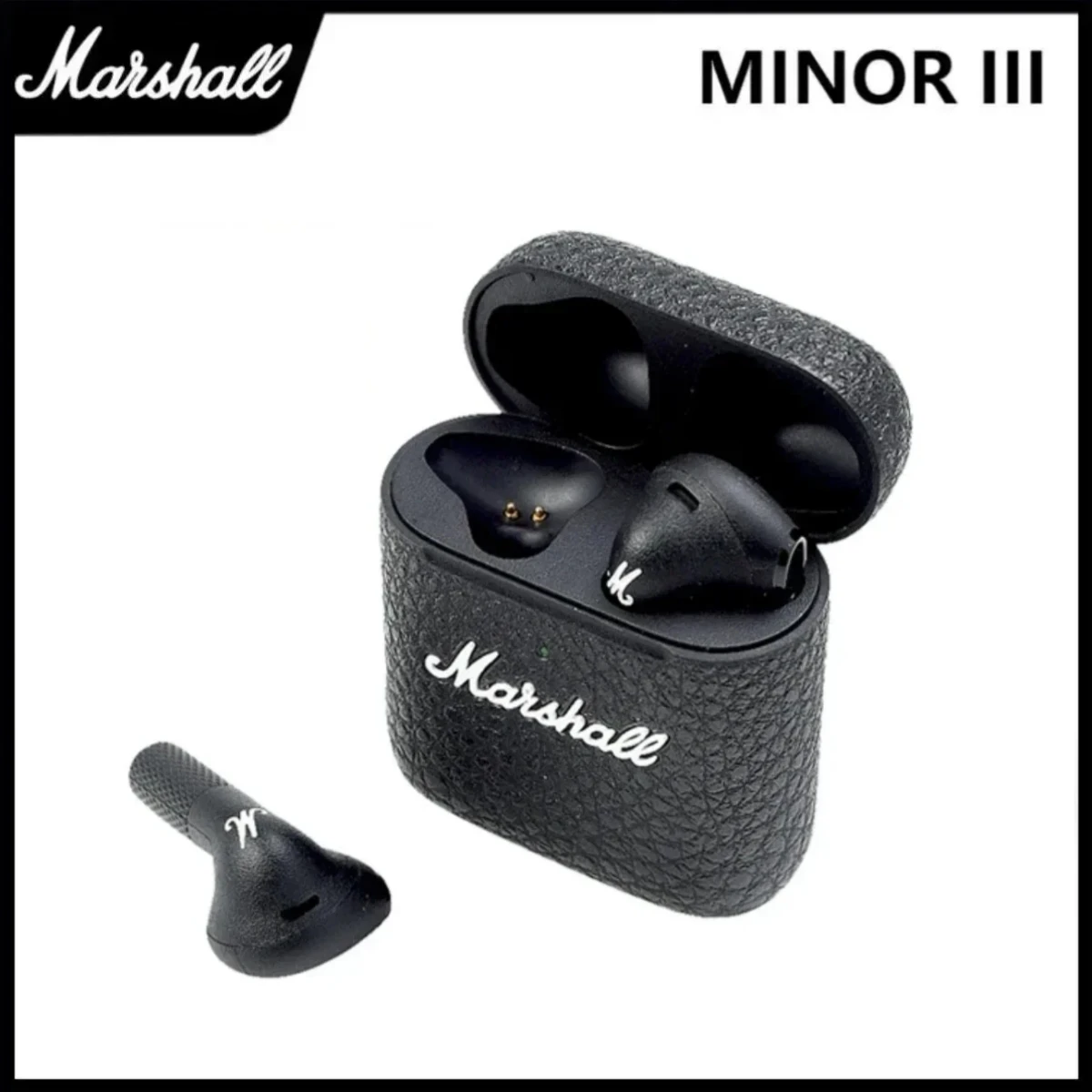 Marshall MINOR III 진정한 무선 블루투스 5.1 헤드셋, 귀 소음 감소 이어버드, HiFi 서브우퍼, 스포츠 음악 게임 헤드폰 