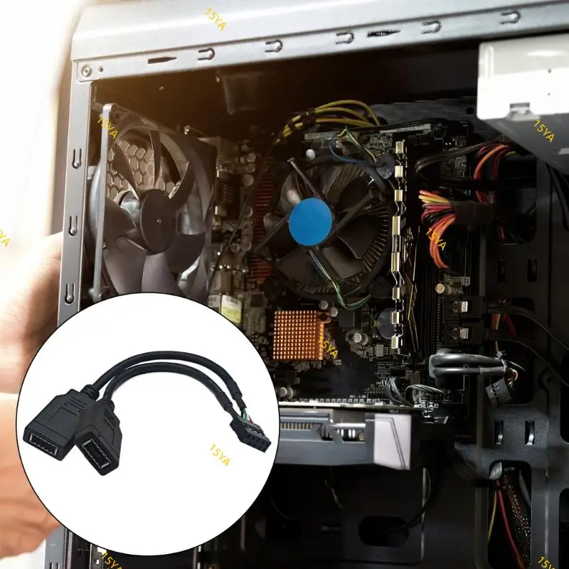 15YA USB2.0 9PIN до двойного типа e Ключ