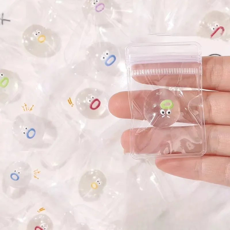 20/15/10 Uds Mini muñeca transparente de dibujos animados pellizco alivio pellizco suave rebote lento pegajoso Squishy exprimir lindo juguete divertido