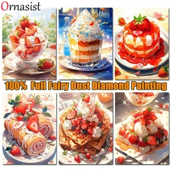 Fairy Dust Diamond Painting Cartoon Full Square Embroidery Cake Crystal Mosaic Strawberry Cross Stitch AB Drill Handmade Gift