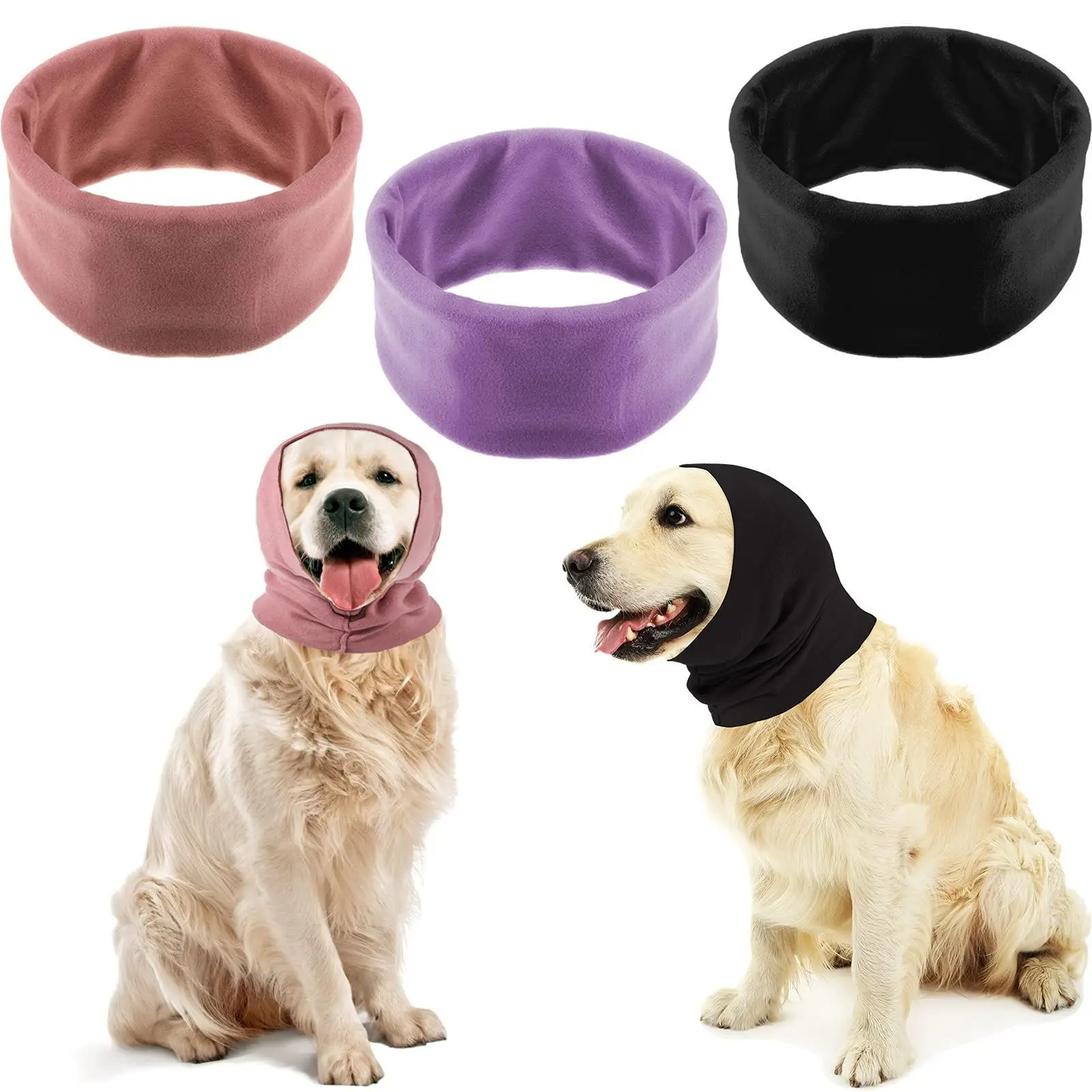 Paraorecchie da toelettatura per cani morbidi paraorecchie a prova di rumore paraorecchie per animali domestici cappello di stoffa cappelli