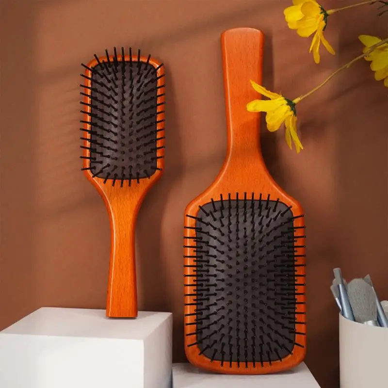 Gasbag Anti Static Hair Air Cushion Wooden Hairbrush Wet Curly Detangle Hair Brush Hairdressing Styling For Aveda Massage Comb