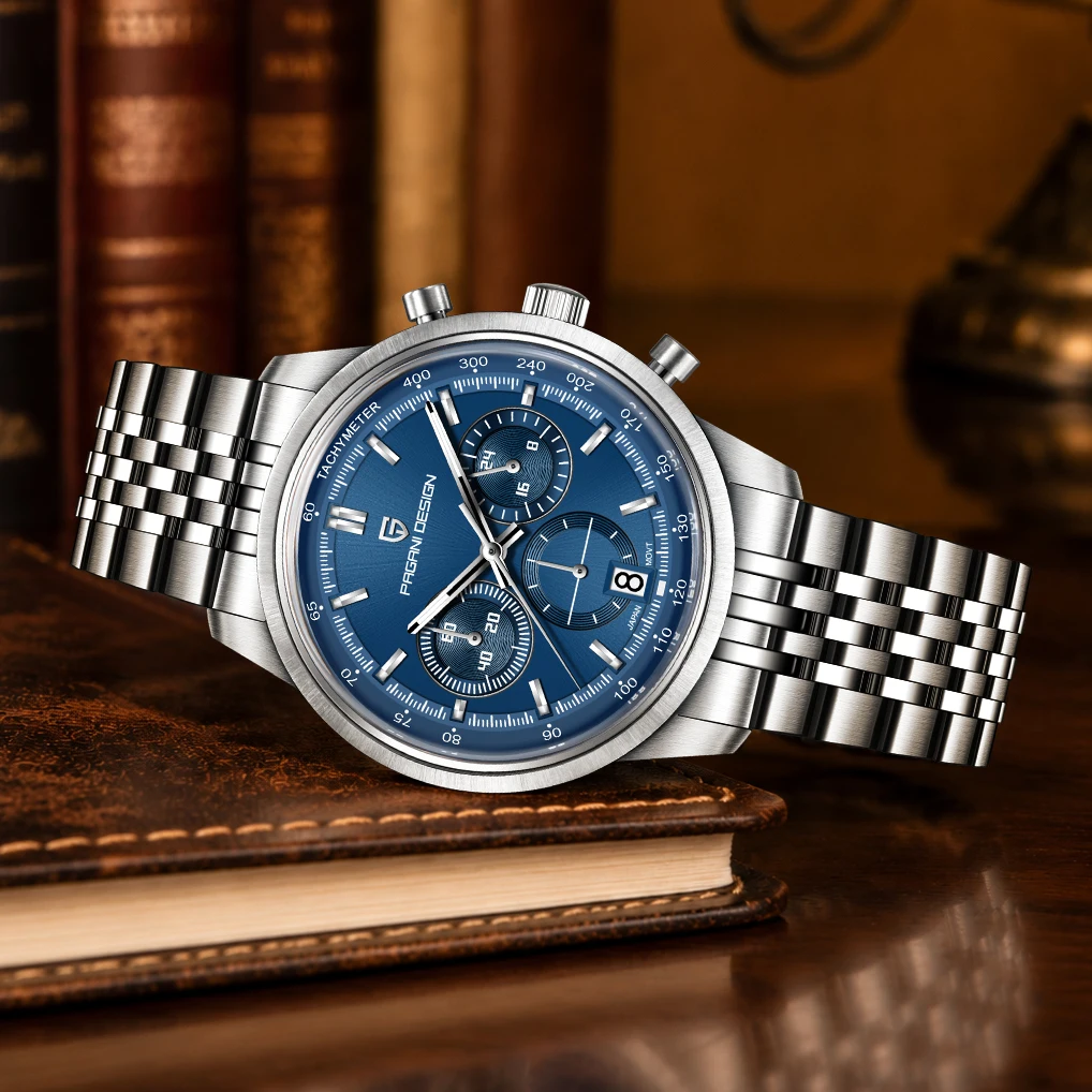PAGANI DESIGN 2026 Neue Chronograph-Quarzuhr für Herren Edelstahl …
