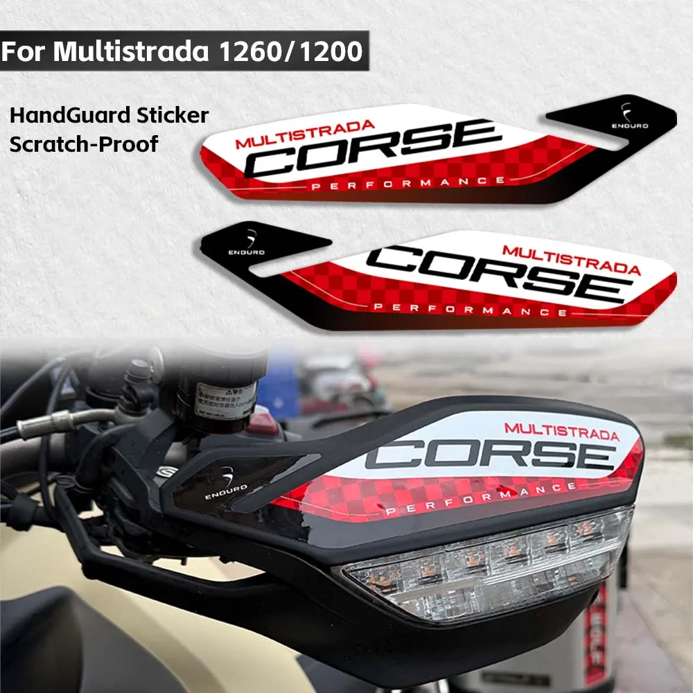Motorcycle Hand Guard Shield Sticker Waterproof Decorative Protect Motocross Decal For Multistrada 950 1200 1260 1260S Enduro V2