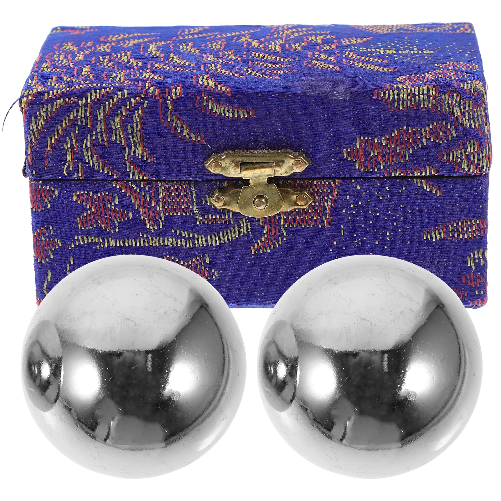 

2pcs Iron Rolling Handball Smooth Fitness Balls For Hand Exercise Palm Massage Portable Metal Ball Decorative Practical