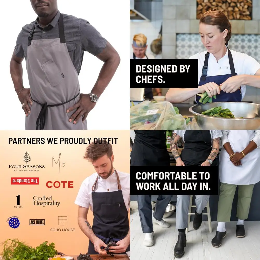 

Premium Unisex Chef Apron with Pockets - One Size Fits All, Quality Design for Men and Women | Perfect Kitchen Accessory