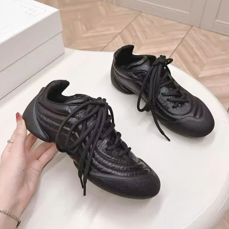 Genuine Leather Large Size Forrest Gump Women Shoes  2025 Designer Little White Shoes Couple Retro   Leisure  Sports Shoes view 6