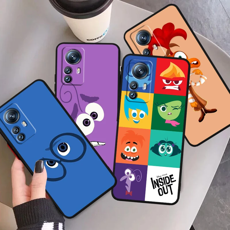 Disney Inside Out Emote Cute For Xiaomi Mi 14 13T 13 12T 12 11T 11i 11 10T 10 Pro Lite Ultra 5G Black Cover Phone Case