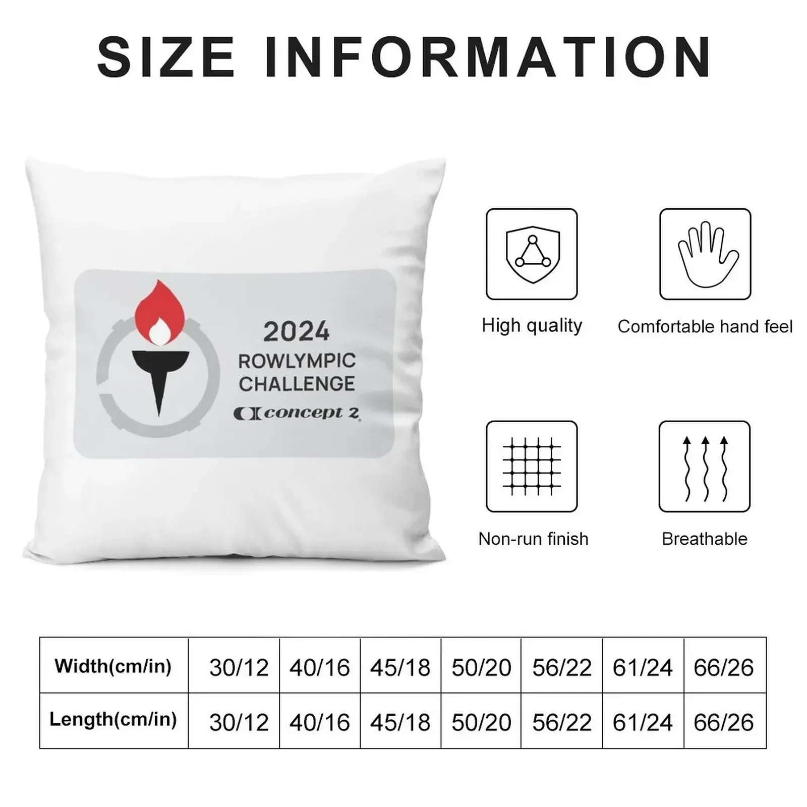 2024 Concept2 Rowlympic Challenge Throw Pillow Sofa Cushion Cover Custom Cushion pillow