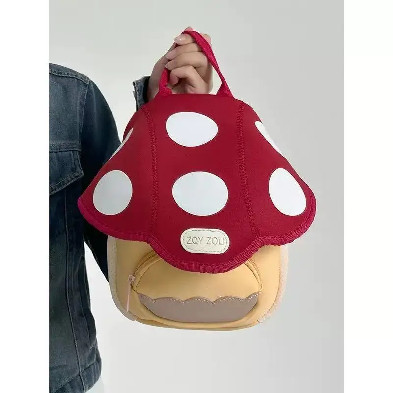 

New Year's gift mini cute mushroom bag toddler small backpack men and women new cartoon baby backpack