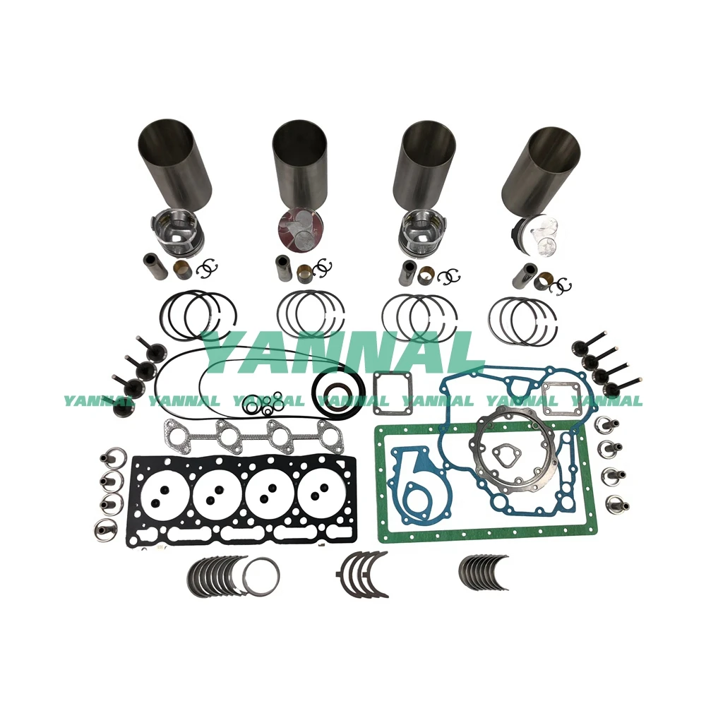 Kit de reconstrucción de revisión con revestimiento para motor Kubota V1505 V1505-E B3200HSD B3300S Tractor