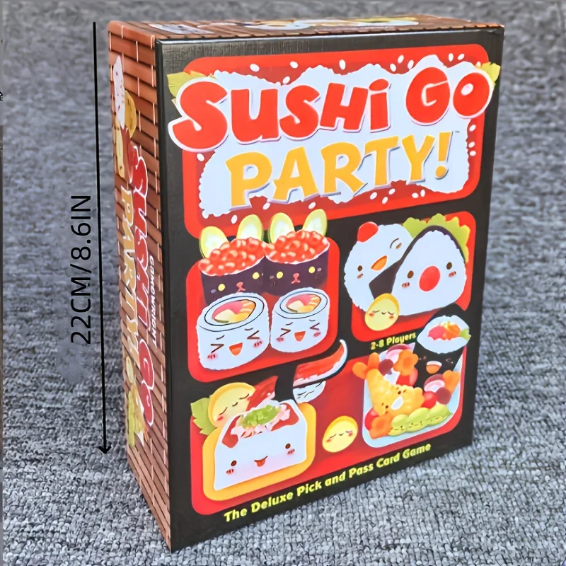 Sushi Go Party! - The Deluxe Pick & Pass Card Game, Multi-Color Family Fun, Perfect for Parties & Home Entertainment