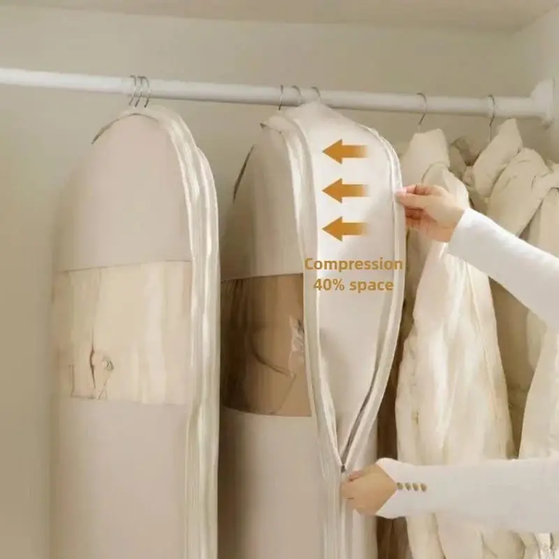 Bolsa de compresión para ropa, organizador de guardarropa, chaqueta de plumas, bolsa de almacenamiento de compresión, ahorra espacio, bolsa organizadora de ropa, 1 ud.