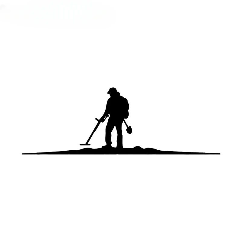 

Men Use Detectors To Dig For Treasures Car Stickers Creative Decals Personality Graphics Scratch-Proof Laptop Lable15CM PVC KK