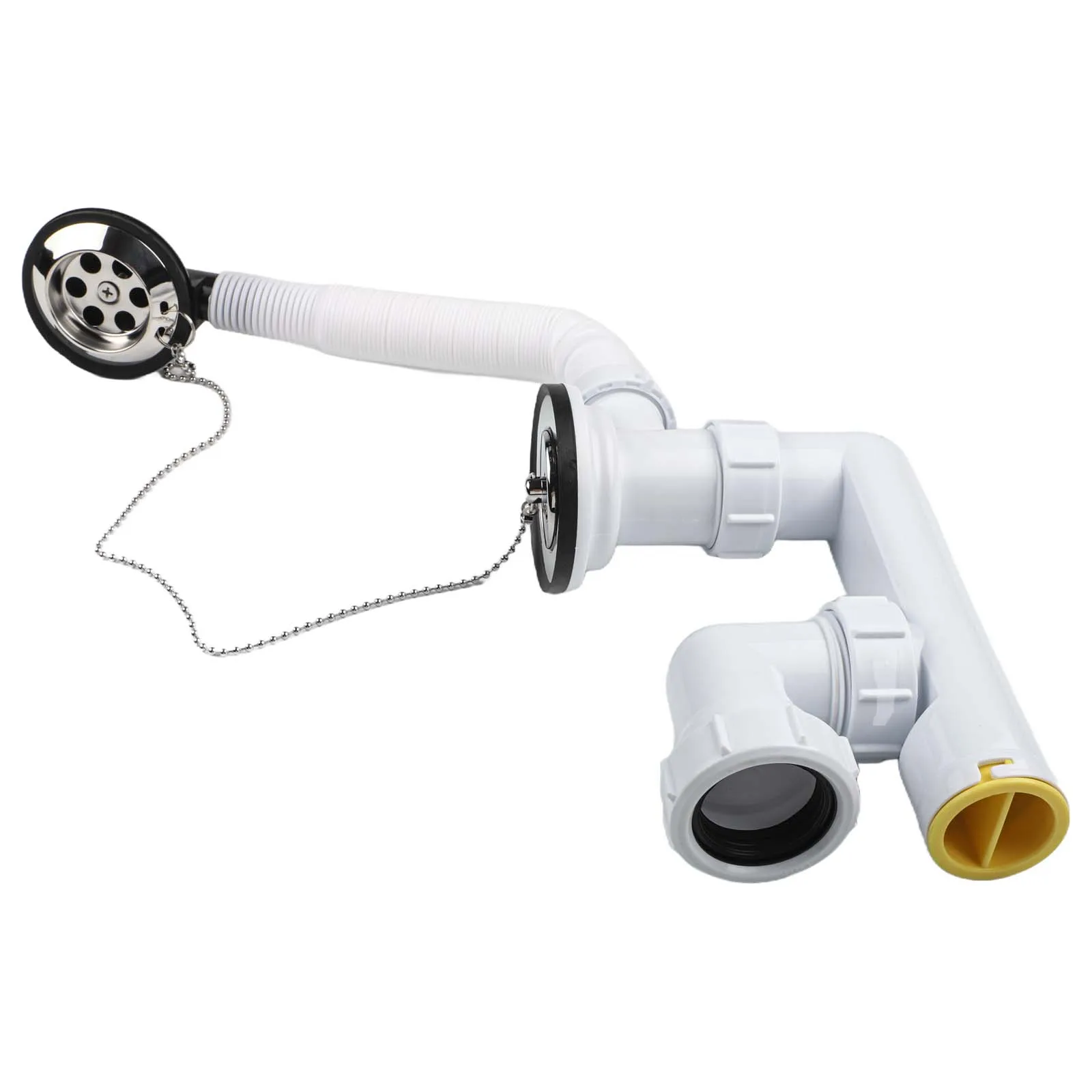 طقم نفايات حوض الاستحمام سهل التركيب، تجديد الحمام كما هو موضح، طقم تركيب سهل، فتحات ترشيح استنزاف الحائط 40 مم #2