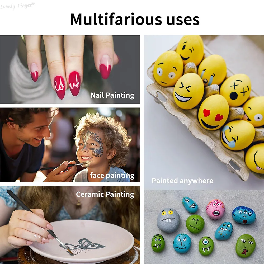 مجموعة فرش طلاء تفاصيل مكونة من 11 قطعة، مجموعة طلاء مصغرة للأكريليك والنماذج والألوان المائية والغواش، فرشاة طلاء شعر نايلون #5